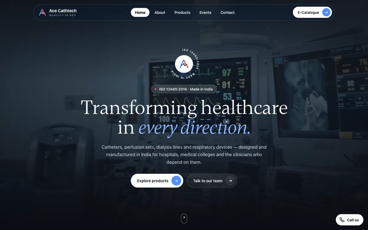 Ace Cathtech — website built by Wevia