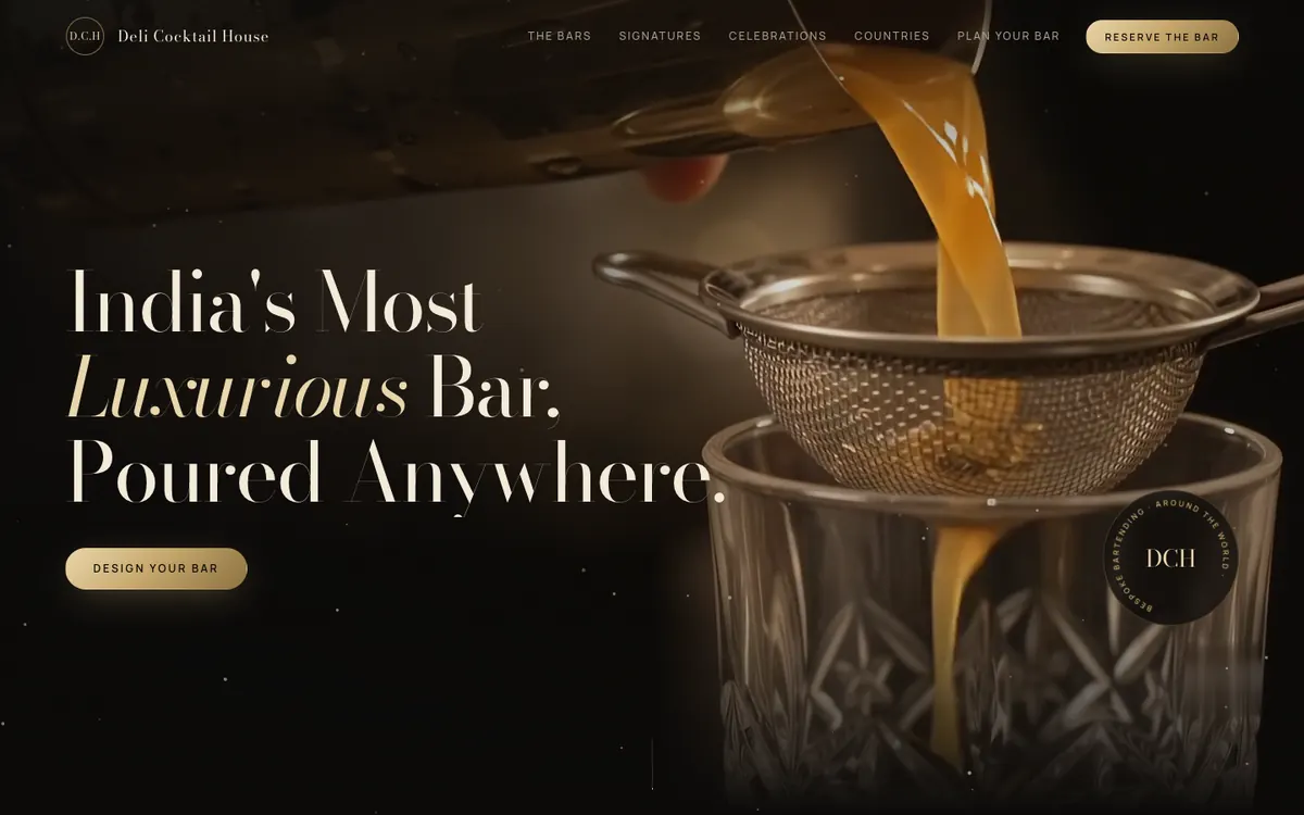 Deli Cocktail House — website built by Wevia